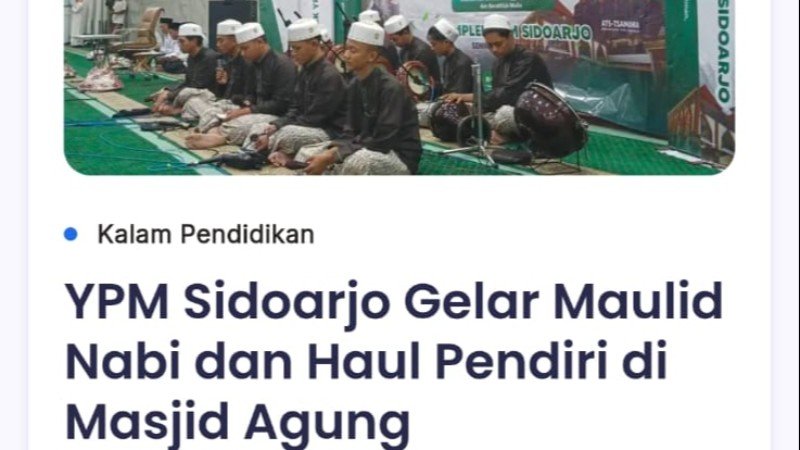 Peringatan Maulid Nabi Di Masjid Agung Sidoarjo